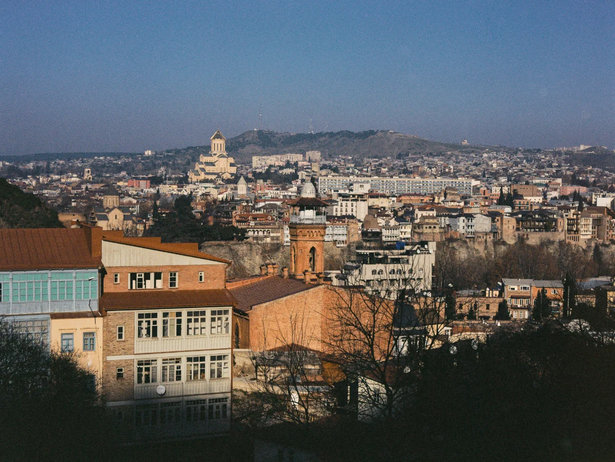Scenic view of the old town of Tbilisi in Georgia.