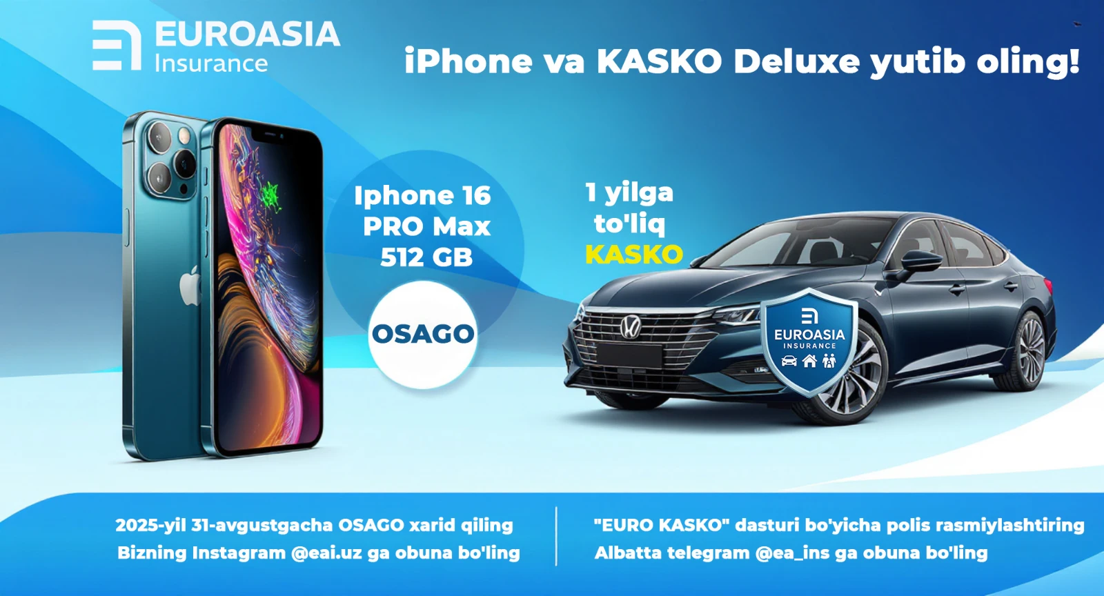 OSAGO ilovada: iPhone va bepul KASKO